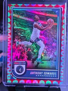 lot 23 image: ANTHONY EDWARDS 2022-23 PANINI NBA HOOPS ORANGE GRAVITY 3475