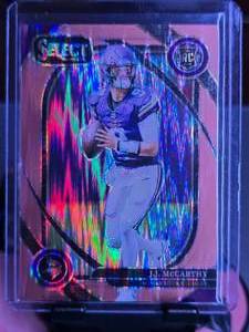 lot 55 image: JJ MCCARTHY 2024-25 PANINI SELECT COPPER SHOCK CLUB LEVEL ROOKIE CARD 107299