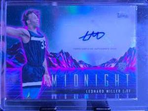 lot 41 image: LEONARD MILLER 2024 TOPPS MIDNIGHT HORIZON ROOKIE AUTOGRAPH