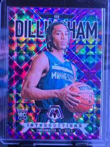 lot 30 image: ROB DILLINGHAM 2024-25 PANINI MOSAIC ROOKIE INTRODUCTIONS PURPLE ROOKIE CARD 5299