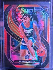 lot 21 image: ROB DILLINGHAM 2024 SELECT ORANGE PRIZM ROOKIE CARD 3365
