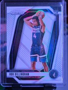 lot 42 image: ROB DILLIGHAM 2024-25 PANINI PRIZM WHITE ROOKIE CARD 7175
