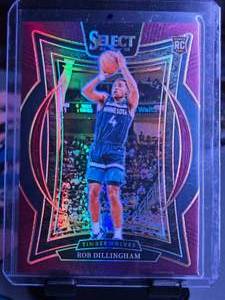 lot 36 image: ROB DILLINGHAM 2024-25 SELECT CONCOURSE MAROON PRIZM ROOKIE CARD 030175
