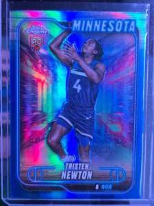 lot 52 image: TRISTEN NEWTON 2024-25 TOPPS CHROME BLUE REFRACTOR ROOKIE CARD 43150