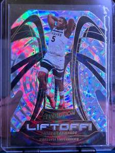 lot 59 image: ANTHONY EDWARDS 2024-25 PANINI REVOLUTIONS LIFTOFF FRACTAL DIE-CUT