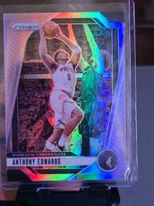 lot 66 image: ANTHONY EDWARDS 2024-25 PANINI PRIZM TRUE SILVER