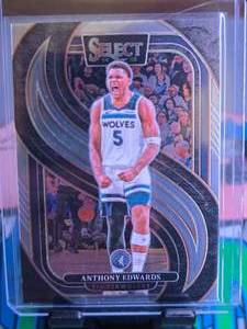 lot 75 image: ANTHONY EDWARDS 2024-25 PANINI SELECT PREMIER LEVEL