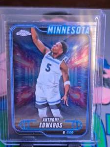lot 94 image: ANTHONY EDWARDS 2025 TOPPS CHROME