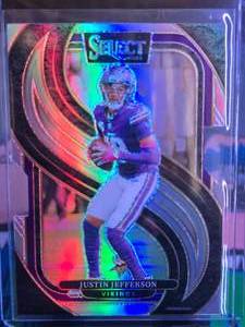 lot 124 image: JUSTIN JEFFERSON 2024 PANINI SELECT SLIVER DIE-CUT