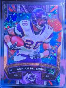 lot 144 image: ADRIAN PETERSON 2025 TOPPS RESURGENCE ORANGE & BLUE SPARK & ADRIAN PETERSON 2025 TOPPS RESURGENCE