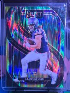 lot 149 image: TJ HOCKENSON 2024 PANINI SELECT PREMIER LEVEL GREEN & YELLOW PRIZM SHOCK