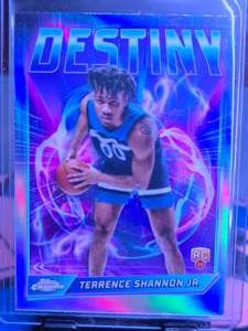 lot 173 image: TERRENCE SHANNON JR 2025 TOPPS CHROME DESTINY REFRACTOR ROOKIE CARD