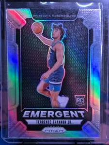 lot 172 image: TERRENCE SHANNON JR 2024-25 PANINI PRIZM EMERGENT TRUE SILVER ROOKIE CARD