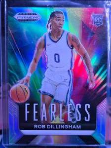 lot 217 image: ROB DILLINGHAM 2024 PANINI PRIZM DRAFT PICKS FEARLESS ROOKIE CARD