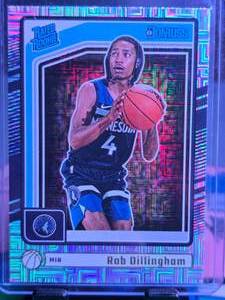 lot 221 image: ROB DILLINGHAM 2024-25 PANINI DONRUSS FOLT RATED ROOKIE CARD