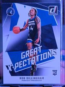 lot 208 image: ROB DILLINGHAM 2024-25 PANINI DONRUSS GREAT X-PECTATIONS ROOKIE CARD