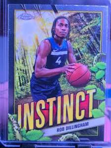 lot 203 image: ROB DILLINGHAM 2024-25 TOPPS CHROME INSTINCT ROOKIE CARD