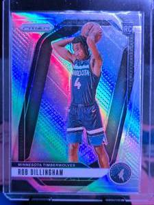 lot 184 image: ROB DILLINGHAM 2024-25 PANINI PRIZM TRUE SILVER ROOKIE CARD
