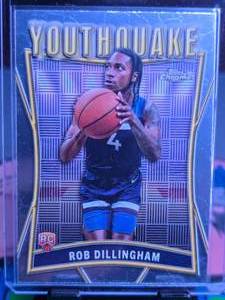 lot 215 image: ROB DILLINGHAM 2025 TOPPS CHROME YOUTHQUAKE ROOKIE CARD