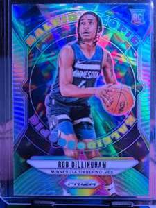 lot 218 image: ROB DILLINGHAM 2024-25 PANINI PRIZM KALEIDOSCOPIC SILVER ROOKIE CARD