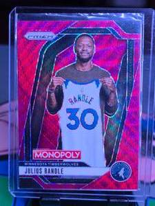 lot 226 image: JULIUS RANDLE 2024-25 PANINI PRIZM MONOPOLY RED WAVE