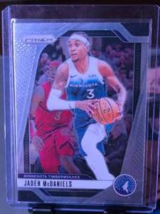 lot 244 image: JADEN MCDANIELS 2024-25 PANINI PRIZM