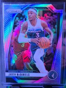 lot 249 image: JADEN MCDANIELS 2024-25 PANINI PRIZM TRUE SILVER