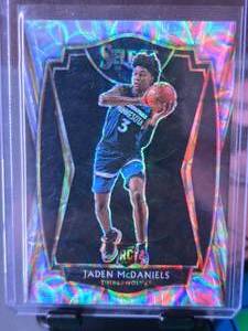 lot 246 image: JADEN MCDANIELS 2021 PANINI SELECT PREMIER LEVEL SCOPE ROOKIE CARD