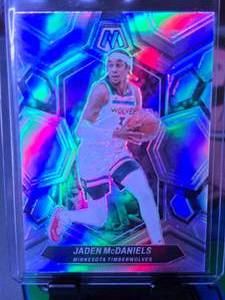 lot 251 image: JADEN MCDANIELS 2023-24 PANINI MOSAIC TRUE SILVER