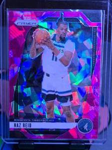 lot 273 image: NAZ REID 2024-25 PANINI PRIZM PINK CRACKED ICE