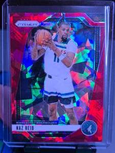 lot 277 image: NAZ REID 2024-25 PANINI PRIZM RED CRACKED ICE