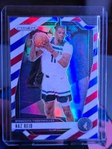 lot 263 image: NAZ REID 2024-25 PANINI PRIZM REDWHITEBLUE