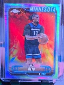 lot 272 image: NAZ REID 2025 TOPPS CHROME REFRACTOR