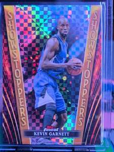 lot 304 image: KEVIN GARNETT 2024 TOPPS FINEST SHOWSTOPPERS CHECKERBOARD REFRACTOR