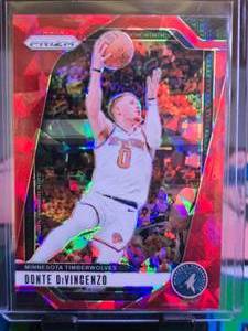 lot 314 image: DONTE DIVINCENZO 2024-25 PANINI PRIZM RED CRACKED ICE