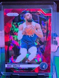 lot 327 image: MIKE CONLEY 2024-25 PANINI PRIZM RED CRACKED ICE