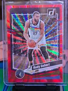 lot 347 image: RUDY GOBERT 2023-24 PANINI DONRUSS RED LAZER HOLO