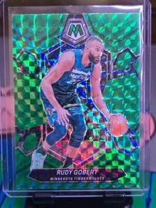 lot 345 image: RUDY GOBERT 2023-24 PANINI MOSAIC GREEN REACTIVE