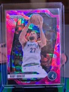 lot 343 image: RUDY GOBERT 2024-25 PANINI PRIZM PINK CRACKED ICE