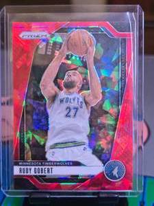 lot 341 image: RUDY GOBERT 2024-25 PANINI PRIZM RED CRACKED ICE