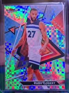 lot 351 image: RUDY GOBERT 2024 TOPPS FINEST CHECKERBOARD REFRACTOR