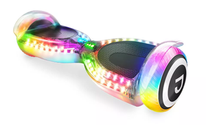 lot 44 image: Jetson Pixel Hoverboard - White Bluetooth, LED Lights, Built-In Speakers, 9 MPH Speed
