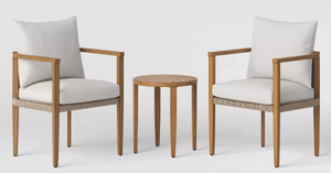 lot 77 image: 3pc Pasadena Patio Chat Set Gray - Threshold