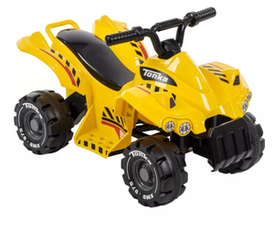 lot 281 image: Huffy Tonka Truck Battery Ride-On Quad - 6V - Age 1.5 Years Old - Yellow