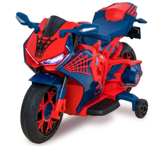 lot 288 image: LOT OF 2 -6V Spiderman Motorcycle, Battery Ride on Toy, for Kids, Ages 3