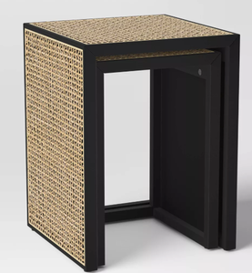 lot 299 image: Nesting Accent Table BlackNatural - Threshold