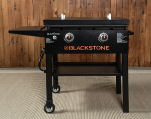 lot 8 image: Blackstone Original 2-Burner 28 Propane Omnivore Griddle with Hard Cover