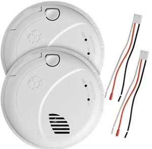lot 212 image: First Alert BRK Precision Detection Wired Talking SmokeCO Alarm, 2-pack