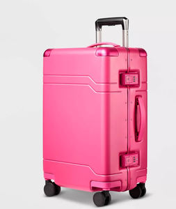 lot 215 image: Signature Hardside Trunk Carry On Spinner Suitcase - Open Story