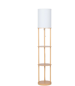 lot 226 image: Mainstays 62 in Farmhouse Light Wood Floor Lamp
